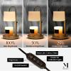 Dimmable Glass Candle Warmer Lamp with Timer - Adjustable Height Candle Lamp Warmer with Timer (8H/4H/2H) - Wax Melter - Ideal Gift, fits Various Size Scented Candles - 02 Bulb - (Gold Metal) view 3
