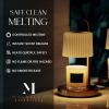 Dimmable Glass Candle Warmer Lamp with Timer - Adjustable Height Candle Lamp Warmer with Timer (8H/4H/2H) - Wax Melter - Ideal Gift, fits Various Size Scented Candles - 02 Bulb - (Gold Metal) view 4
