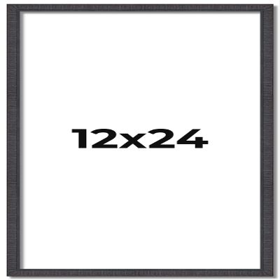 12x24 Rustic Brown Solid Wood Picture Frame Width 0.75 Inches | Interior Frame Depth 0.5 Inches | Kingsley Brown Distressed Photo Frame Complete with UV Acrylic, Foam Board Backing & Hanging Hardware