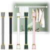 Shower Curtain Rod, 28-48 Inch Never Rust Non-Slip Adjustable Tension Curtain Rod,No Drilling Spring Tension Shower Rods for Hanging Clothes,Wardrobes,Shoe Cabinets,Curtain ( Color : White , Size : 65 view 1