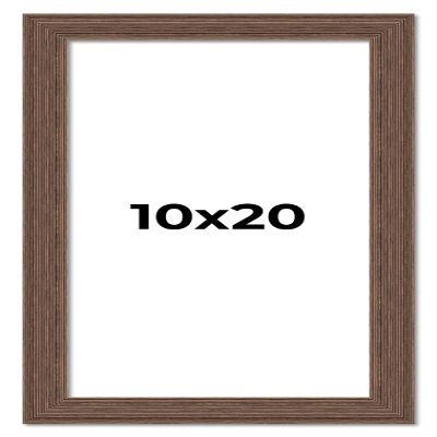 10x20 Farmhouse Brown Solid Wood Picture Frame Width 1.5 Inches | Interior Frame Depth 0.5 Inches | Rustic Barnwood Brown Distressed Photo Frame Complete with UV Acrylic, Foam Board Backing & Hanging