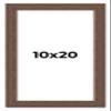 10x20 Farmhouse Brown Solid Wood Picture Frame Width 1.5 Inches | Interior Frame Depth 0.5 Inches | Rustic Barnwood Brown Distressed Photo Frame Complete with UV Acrylic, Foam Board Backing & Hanging view 1