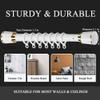 QHDPKU Non-Fall Down Tension Curtain Rod Spring Tension Rod Short Curtian Rods No Drilling Expandable Spring Loaded Curtain Tension Rod Adjustable 15 to 195 inch (Color : Green, Size : 65-95inchs) view 3