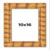 10x16 Frame Bamboo Natural Wood Beige Solid Wood Picture Frame | 2.875 Inch Moulding Width | Picture Frame Complete with UV Acrylic Plexiglass, Foam Board Backing & Hanging Hardware view 1