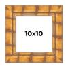 10x10 Frame Bamboo Natural Wood Beige Solid Wood Picture Frame | 2.875 Inch Moulding Width | Picture Frame Complete with UV Acrylic Plexiglass, Foam Board Backing & Hanging Hardware view 1