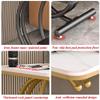 2-Tier Rectangle Side Table, Luxurious Rock Plate End Table Beside Table With Metal Legs Small Accent Table Snack Table Nightstand For Living Room, Bedroom, Balcony ( Color : White-A , Size : 52x35x60 view 3