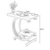 2-Tier Rectangle Side Table, Luxurious Rock Plate End Table Beside Table With Metal Legs Small Accent Table Snack Table Nightstand For Living Room, Bedroom, Balcony ( Color : White-A , Size : 52x35x60 view 4