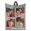 Esthqetic Custom Blanket with Picture Custom Photo Blanket Personalized Valentines Day Blanket with Pictures Customized Mothers Day Photo Throw Blanket Custom Birthday Gifts for Kids Wife Women view 1