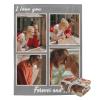 Esthqetic Custom Blanket with Picture Custom Photo Blanket Personalized Valentines Day Blanket with Pictures Customized Mothers Day Photo Throw Blanket Custom Birthday Gifts for Kids Wife Women view 2