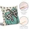 aportt Fall Polka Dot Pumpkin Pillow Covers 20X20 Inch Autumn Harvest Thanksgiving Pillow Cases Green Seasonal Square Throw Pillows Set of 2 Farmhouse Home Decor for Sofa Couch Bedroom Porch Outdoor view 3