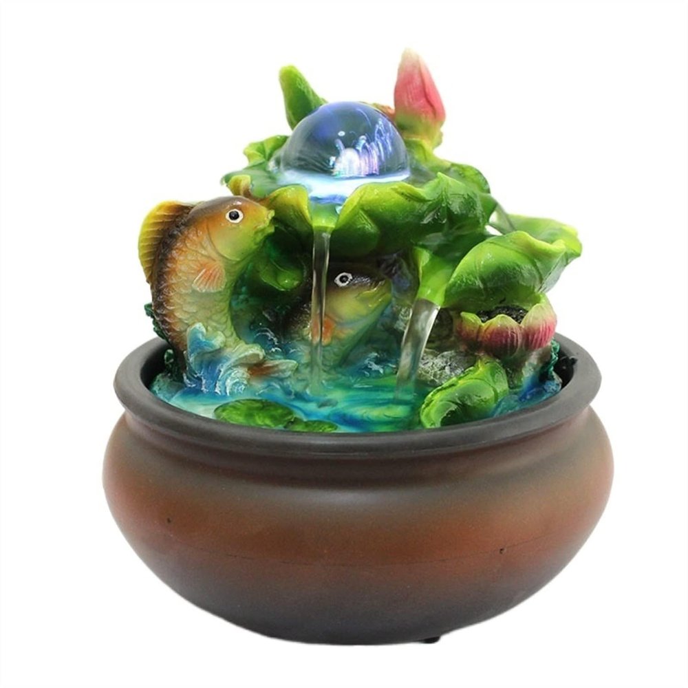 Desktop Fountain Wall Fountain Indoor Table Fountain Table Fountain Indoor Meditation Decoration Water Waterfall Fountain Desk Lucky Decor