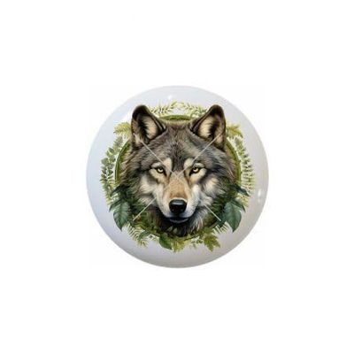 Woodland Wolf Wolves Several Designs to Choose From - 1.5" DECORATIVE Glossy Ceramic Dresser Drawer PULLS Cabinet Cupboard KNOBS (14)
