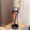 Steel Umbrella Stand, entryway Organizer, Metal Umbrella Holder, Premium Steel Umbrella Stand Organizer for Entryway - Space Saving, Durable & Stylish for Home & Office Use Black view 4