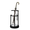 Home Circular Umbrella Holder, Premium Umbrella Stand with Removable Drip Tray, Versatile Organizer for Home Entryway, Modern Decorative Metal Rack for Umbrellas, Canes, Walking Sticks Black view 1