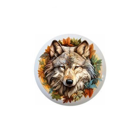 Woodland Wolf Wolves Several Designs to Choose From - 1.5" DECORATIVE Glossy Ceramic Dresser Drawer PULLS Cabinet Cupboard KNOBS (05)