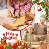3 Pieces Christmas Kitchen Cutting Board Set with Handles Organic Acacia Kitchen Accessories Chopping Board Christmas Tree Shaped Charcuterie Board for Vegetables Fruit Salad Holder, 3 Sizes view 4