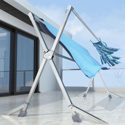 Heavy Duty Stainless Steel Laundry Drying Racks, Foldable Portable Space Saving Clothes Drying Rack,Extendable Clothing Dryer Rack, For Clothes, Sheets,Space-Saving Laundry Rack, Windproof Tripod