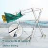 Heavy Duty Stainless Steel Laundry Drying Racks, Foldable Portable Space Saving Clothes Drying Rack,Extendable Clothing Dryer Rack, For Clothes, Sheets,Space-Saving Laundry Rack, Windproof Tripod view 3