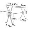 Heavy Duty Stainless Steel Laundry Drying Racks, Foldable Portable Space Saving Clothes Drying Rack,Extendable Clothing Dryer Rack, For Clothes, Sheets,Space-Saving Laundry Rack, Windproof Tripod view 4
