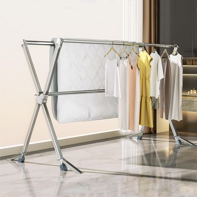 Folding Retractable Collapsible Drying Rack Clothing, Clothes Drying Racks Outdoor,Stainless Steel Laundry Drying Rack For Drying Clothes Towels Bed Linen, Space-Saving Laundry Rack Windproof Tripod
