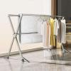 Folding Retractable Collapsible Drying Rack Clothing, Clothes Drying Racks Outdoor,Stainless Steel Laundry Drying Rack For Drying Clothes Towels Bed Linen, Space-Saving Laundry Rack Windproof Tripod view 1