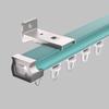 TREGOO Wall Mount Track System Set, Modern Curtain Rod for Gazebo, Patio, Bedroom, Balcony Living Room Bedroom Heavy-Duty Curtain Rail (Color : Blue, Size : 6ft/1.8m) view 1