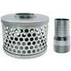 MUSTBEE Round Hole Suction Strainers and Combination Hose Connector Set for Pump, Plated Steel (2 inch set) view 2