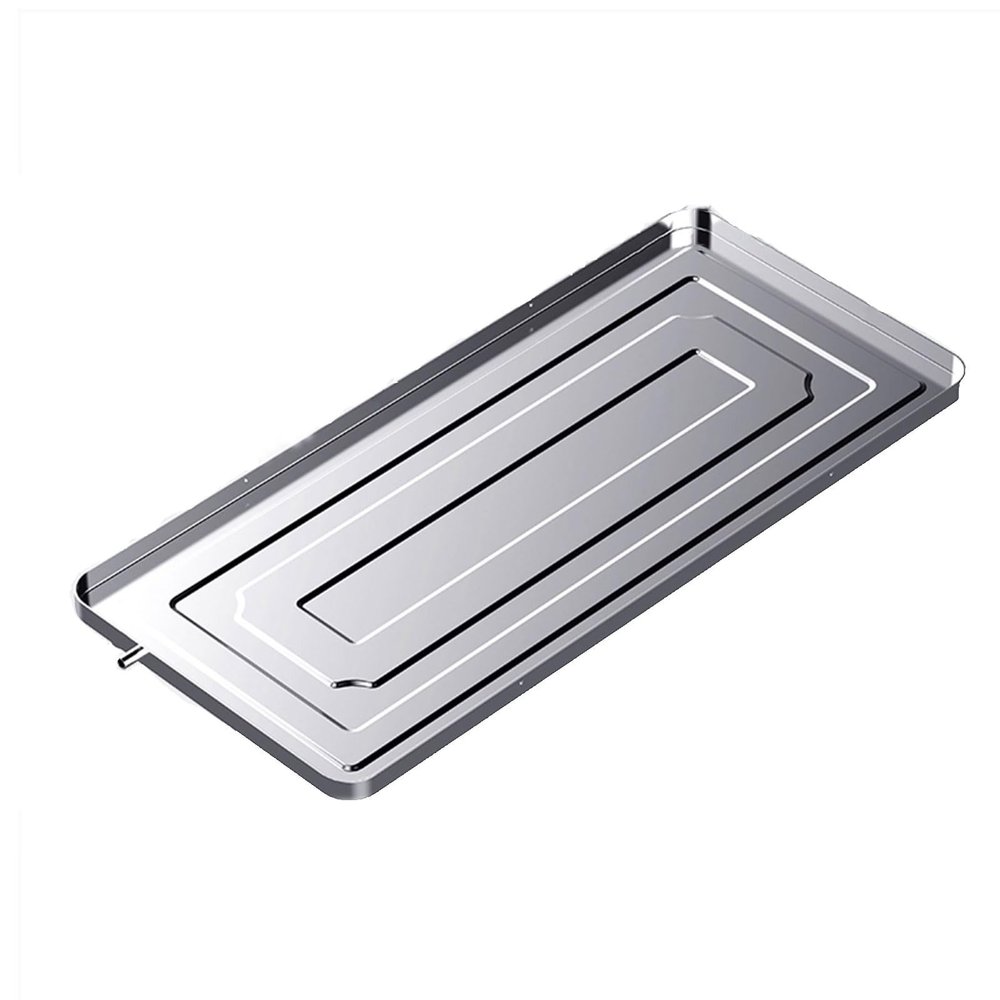 BABLO Drain Pan for AC Unit Stainless Steel Condensate Drain Tray with Drainage Hole and Hose Air Conditioner Outdoor Unit Drip Pan (Size : 3P)