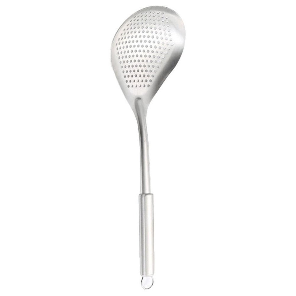 BESTonZON Ergonomic Noodle Strainer Spoon Metal Colander French Fries Vegetable Meat Skimmer for Kitchen