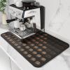 DK177 Coffee Mat - Dish Drying Mat for Kitchen Counter , Hide Stain, Absorbent with Waterproof Rubber Backing, Fit Kitchen Dish Rack Bar Accessories, 24" x 16" view 1