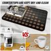 DK177 Coffee Mat - Dish Drying Mat for Kitchen Counter , Hide Stain, Absorbent with Waterproof Rubber Backing, Fit Kitchen Dish Rack Bar Accessories, 24" x 16" view 3