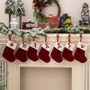 Jackcsale Christmas Stockings 26 Letters Custom Knitted Christmas Stockings Red Mini Personalized Christmas Ornament for Farmhouse Fireplace Party Xmas Tree Home Decorations (Red-R) view 4