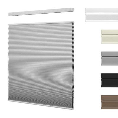 Boolegon Top Down Bottom Up Blackout Cellular Shades Cordless Color Match Honeycomb Blinds for Windows Custom Size, White, 24" W x 78" H