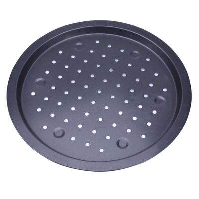 Temkin Practical Pizza Holey Tray Nonstick Pizza Baking Pan Tray Heavy Carbon Steel Round Baking Plate Pizza Baking Tool