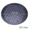Temkin Practical Pizza Holey Tray Nonstick Pizza Baking Pan Tray Heavy Carbon Steel Round Baking Plate Pizza Baking Tool view 4