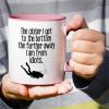 Retreez Funny Mug - Closer I Get To The Bottom Farther Away from Idiots Scuba Diver Diving 11 Oz Ceramic Coffee Mugs - Sarcastic Inspirational birthday gifts - White Mug with Pink Handle and Inner view 4