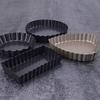 Temkin Stainless Steel Pizza Pans Plate Non-Stick Baking Pie Cake Tray Removable Bottom Round Pastry Mold DIY Dessert Kitchen Tools (Color : Black, Size : 4 inch round) view 4