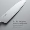KISEKI: 7.1 Inch Santoku Japanese Chef's Knife, 1.2 mm Tungsten Carbide Alloy Blade, Ergonomic Yamazakura Cherry Wood Handle, Rust Resistant, Made in Japan view 2