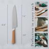 KISEKI: 7.1 Inch Santoku Japanese Chef's Knife, 1.2 mm Tungsten Carbide Alloy Blade, Ergonomic Yamazakura Cherry Wood Handle, Rust Resistant, Made in Japan view 3