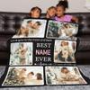 Esthqetic Custom Blanket with Picture Custom Photo Blanket Personalized Valentines Day Blanket with Pictures Customized Mothers Day Photo Throw Blanket Custom Birthday Gifts for Kids Wife Women view 3