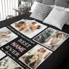 Esthqetic Custom Blanket with Picture Custom Photo Blanket Personalized Valentines Day Blanket with Pictures Customized Mothers Day Photo Throw Blanket Custom Birthday Gifts for Kids Wife Women view 4
