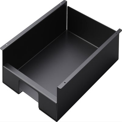 Yamazaki 3776 Under-the-Shelf Garbage Bag Holder, Black, Approx. W 11.0 x D 14.6 x H 3.1 inches (28 x 37 x 7.8 cm), Tower Trash Bag, Can Be Removed With One Hand, Space Saving
