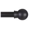 Thestoa Black Curtain Rods for Windows 66 to 120 inch, 5/8" Diameter Matte Black Small Curtain Rods for Bedroom, Living Room, Kitchen, Outdoor, Farmhouse view 1