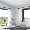 Thestoa Black Curtain Rods for Windows 66 to 120 inch, 5/8" Diameter Matte Black Small Curtain Rods for Bedroom, Living Room, Kitchen, Outdoor, Farmhouse view 4
