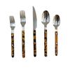 20 Piece Utensil Sets Silverware Set for 4,Amber Pattern Rivet Stainless Steel Cutlery Set Flatware Mirror Polished Ergonomic Durable Tableware Utensil Sets for Home Kitchen Restaurant view 1