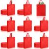 Amylove 80 Pcs Non Woven Tote Bags Bulk Large Reusable Gift Bag Reusable Grocery Bags, 15 x 11. 8 x 4 Inches(Red) view 1