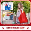 Amylove 80 Pcs Non Woven Tote Bags Bulk Large Reusable Gift Bag Reusable Grocery Bags, 15 x 11. 8 x 4 Inches(Red) view 2