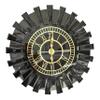 Black Large Wall Clock for Home Decor, Real Mirrored Clock,Modern Wall Clock Big Silent Non Ticking Clock, Living Room Decoration Kitchen Bedroom - Weigh:9 lbs (19,7 Inches, Black-Gold) view 1