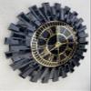 Black Large Wall Clock for Home Decor, Real Mirrored Clock,Modern Wall Clock Big Silent Non Ticking Clock, Living Room Decoration Kitchen Bedroom - Weigh:9 lbs (19,7 Inches, Black-Gold) view 2