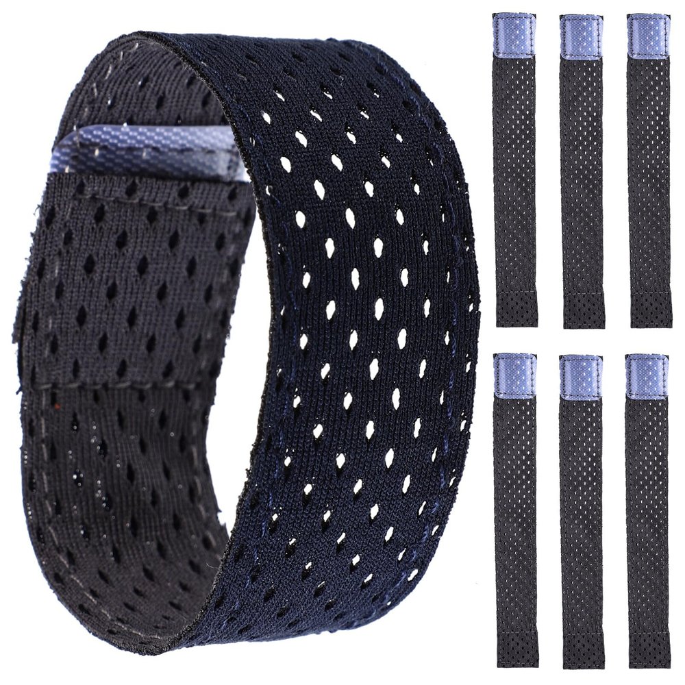 Sosoport Softball Sleeve Straps 6pcs Sleeve Bands Sleeve Holders Soccer Softball Sleeve Ties with Hook and Loop Fasteners Football Arm Bands Sports Sleeve Straps Grey